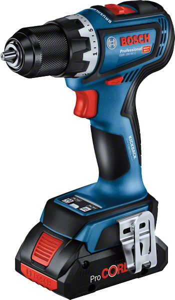 Bosch GSR 18V-90 C akku-boremaskine med ProCORE-batteri.